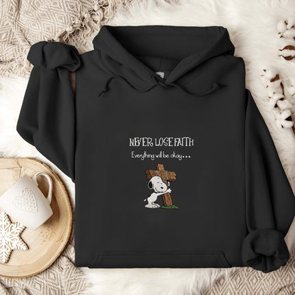Never Lose Faith Gildan Embroidered Hoodie
