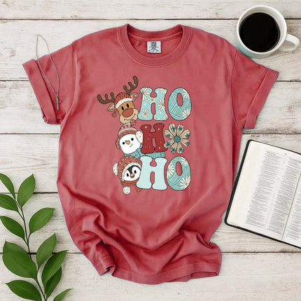 Comfort Colors Reindeer Snowman Penguin Christmas T-Shirt