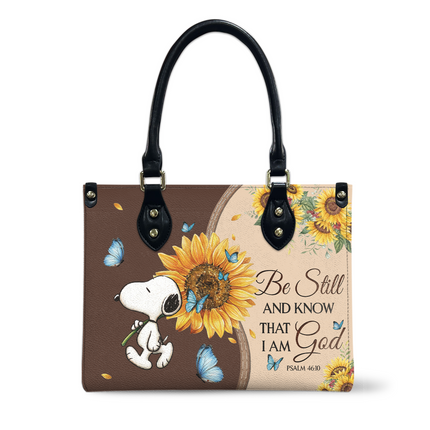 Be Still And Know That I Am God Leather Handbag