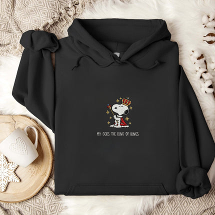 My God is king of king Embroidered Hoodie
