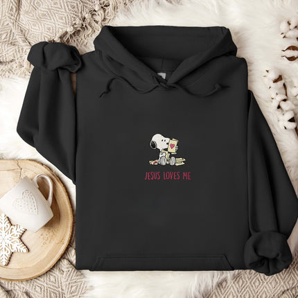 Jesus Loves Me Embroidered Hoodie