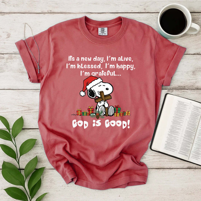 God is Good Snoopy Comfort Color T-Shirt