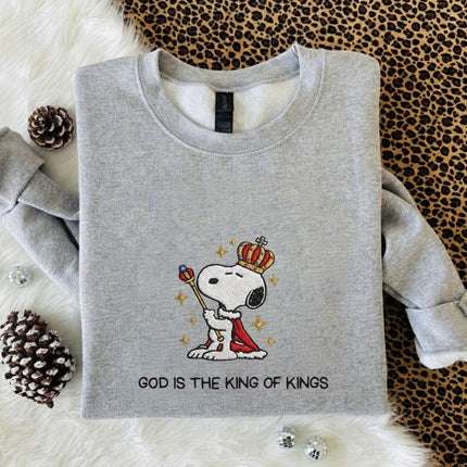 God IS the king of kings Embroidered Sweatshirt