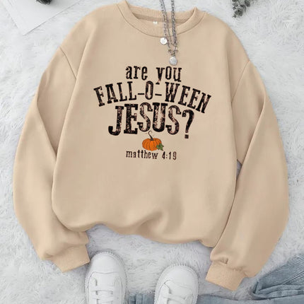 Christian Fall-O-Ween Sweatshirt – Are You Following Jesus Matthew 4:19 Pumpkin Pullover