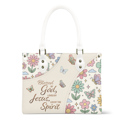 Blessed Loved Led Leather Handbag