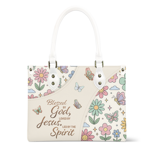 Blessed Loved Led Leather Handbag
