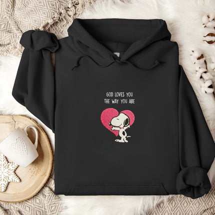 God Loves You Embroidered Hoodie