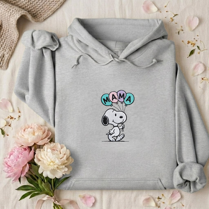 MAMA Pastel Balloons Embroidered Hoodie
