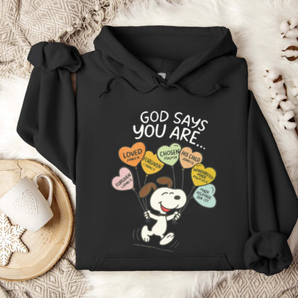 God says Gildan Hoodie