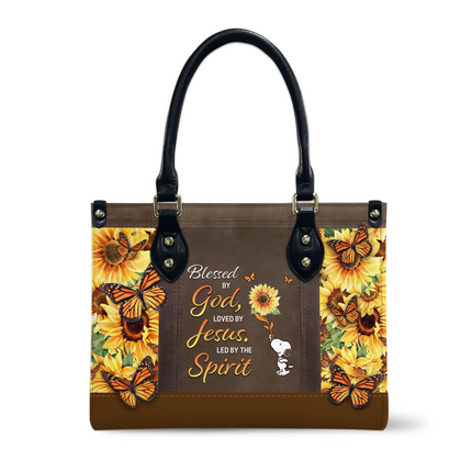 Blessed By God Leather Handbag