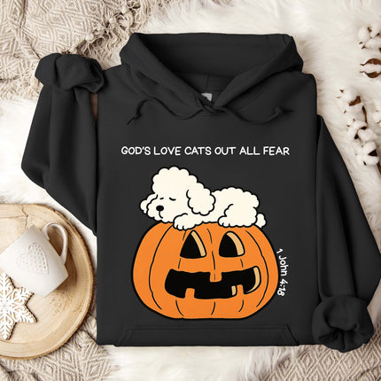 God's Love Cats Out All Fear Gildan Hoodie