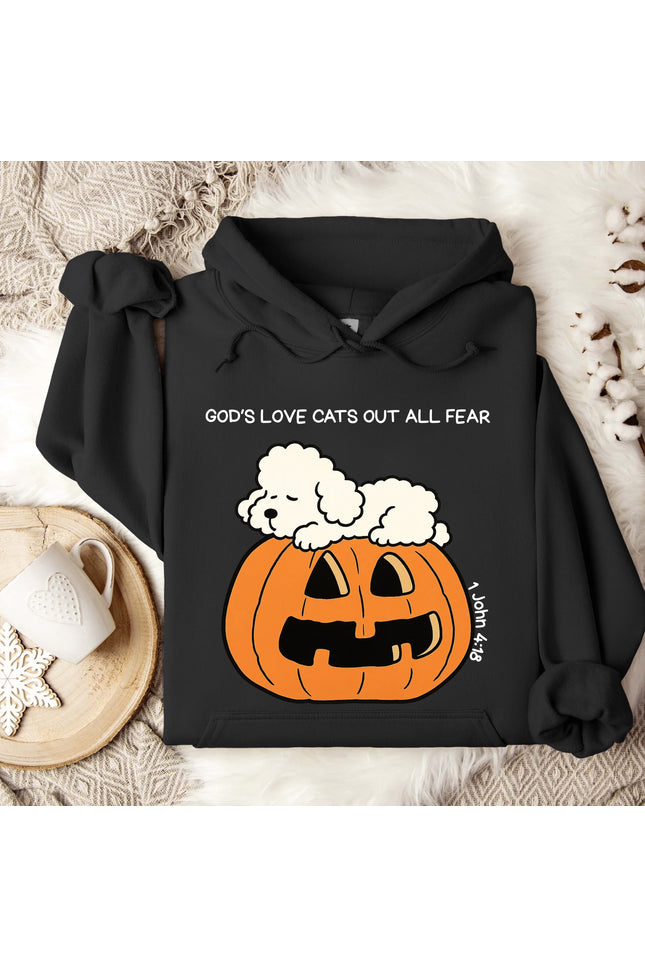 God's Love Cats Out All Fear Gildan Hoodie