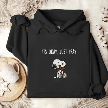 It's Okay, Just Pray Embroidered Hoodie