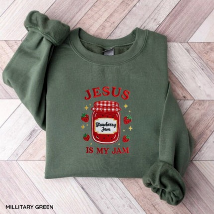 Jesus Is My Jam Embroidery Sweatshirt
