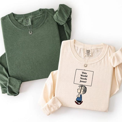 Comfort Colors "This World Needs Jesus" Graphic Sweatshirt