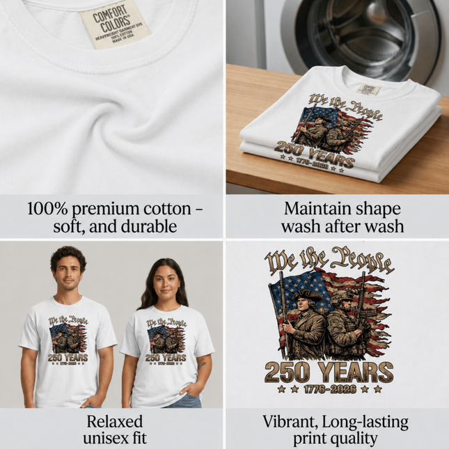 Comfort Colors We The People 250 Years 1776-2026 T-Shirt