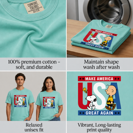 Comfort Colors Make America Great Again Patriotic Friends T-Shirt