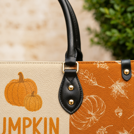 Pumpkin Spice Jesus Christ Halloween Leather Handbag