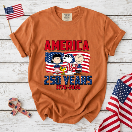 Comfort Colors America 250 Years Patriotic Friends T-Shirt