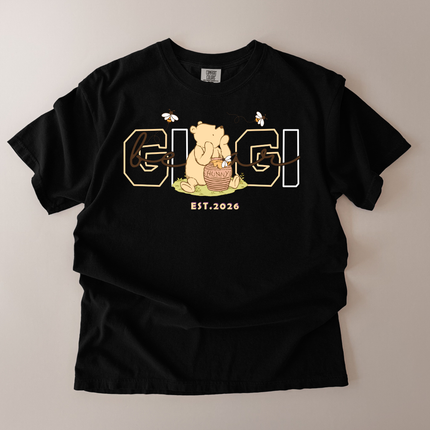 Comfort Colors Gigi EST. Brown Bear T-Shirt