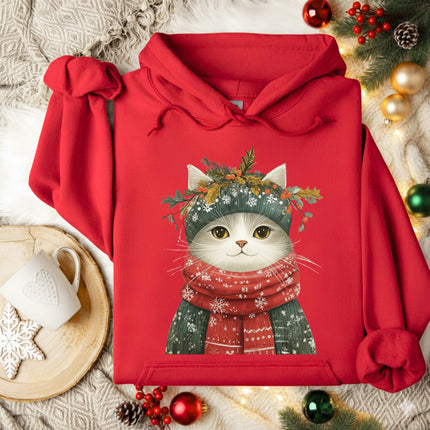 Keep Warm Cat Christmas Hoodie