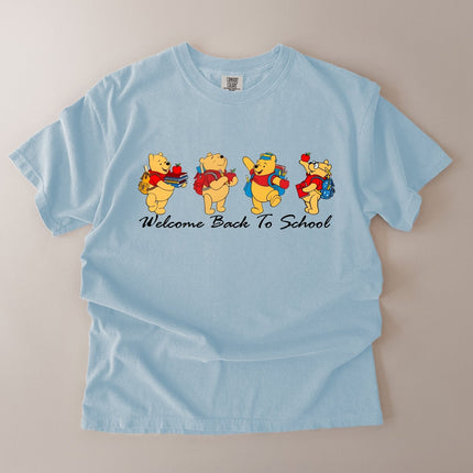 Comfort Colors Cute Pooh Welcome Back to School T-shirt