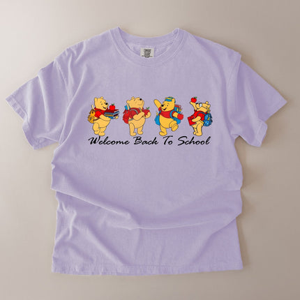 Comfort Colors Cute Pooh Welcome Back to School T-shirt