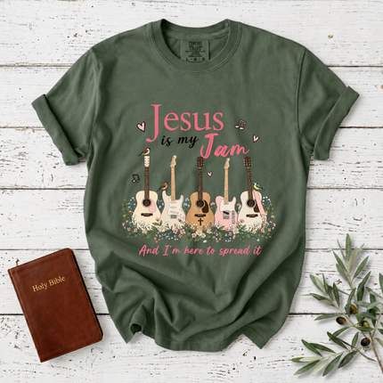 Comfort Colors Jesus Is My Jam Guitars T-Shirt