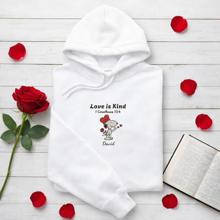 Love Is Kind - Snoopy - Embroidered Hoodie