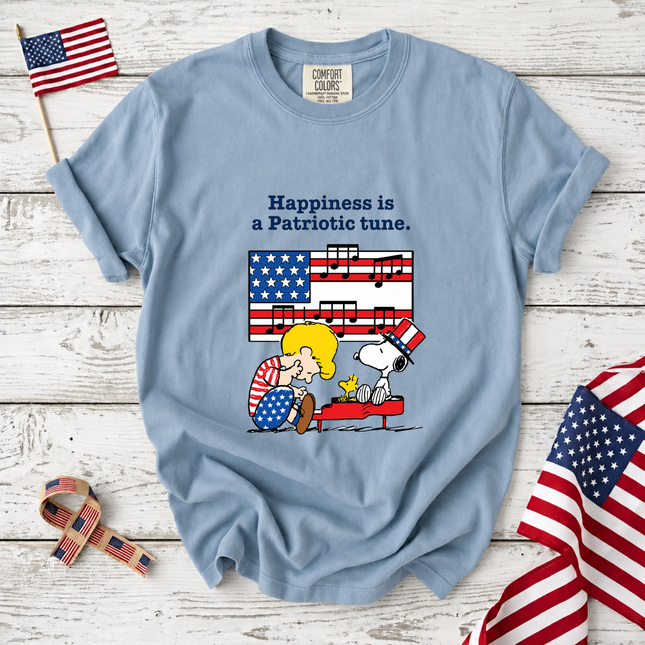 Comfort Colors Happiness is a Patriotic Tune Music Lover T-Shirt
