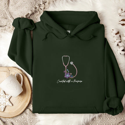 Created with a purpose Embroidered Hoodie