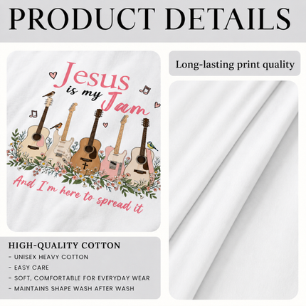 Comfort Colors Jesus Is My Jam Guitars T-Shirt