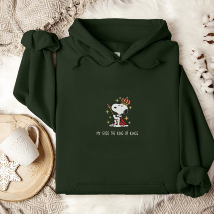 My God is king of king Embroidered Hoodie