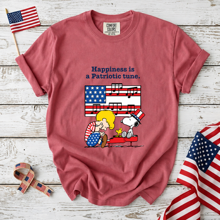 Comfort Colors Happiness is a Patriotic Tune Music Lover T-Shirt