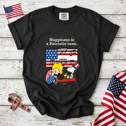 Comfort Colors Happiness is a Patriotic Tune Music Lover T-Shirt