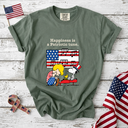 Comfort Colors Happiness is a Patriotic Tune Music Lover T-Shirt