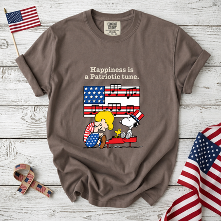 Comfort Colors Happiness is a Patriotic Tune Music Lover T-Shirt
