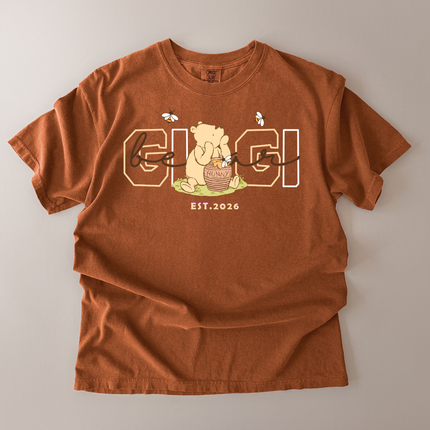 Comfort Colors Gigi EST. Brown Bear T-Shirt