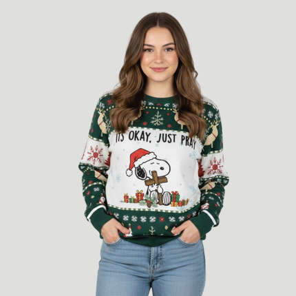 It's Okay Just Pray Christmas 3D Sweater
