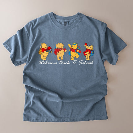 Comfort Colors Cute Pooh Welcome Back to School T-shirt
