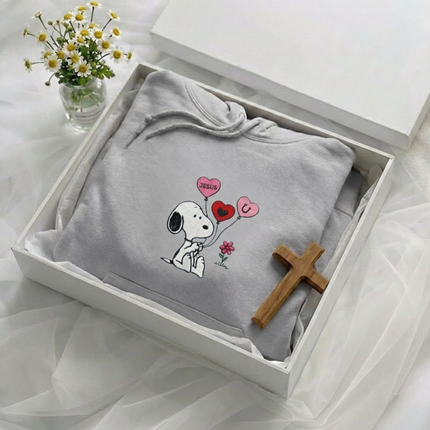 Jesus Loves You Embroidered Hoodie