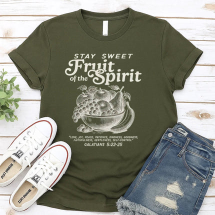 Comfort Color “Stay Sweet, Fruit of the Spirit” Christian T-shirt