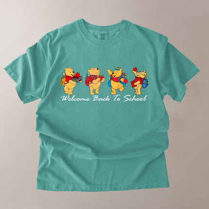 Comfort Colors Cute Pooh Welcome Back to School T-shirt