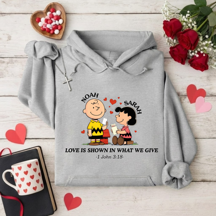 Love Is Shown in what we give Hoodie
