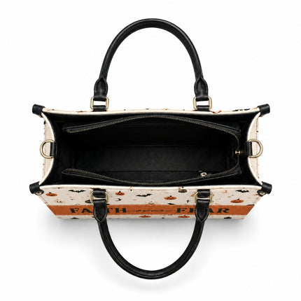 Faith Over Fear Leather Handbag
