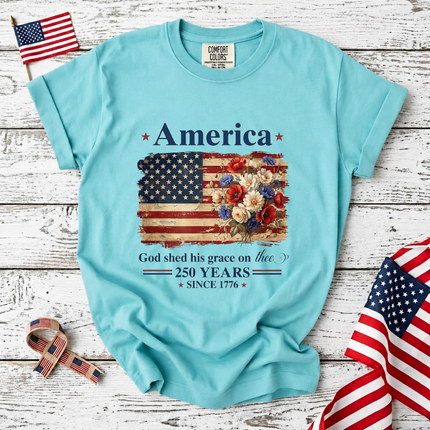 Comfort Colors America God Shed His Grace On Thee T-Shirt