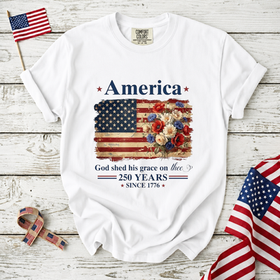 Comfort Colors America God Shed His Grace On Thee T-Shirt
