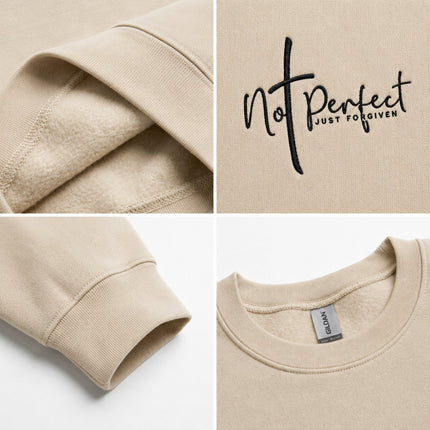 Not Perfect Just Forgiven Embroidered Sweatshirt