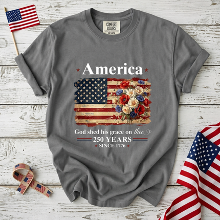 Comfort Colors America God Shed His Grace On Thee T-Shirt