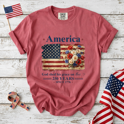 Comfort Colors America God Shed His Grace On Thee T-Shirt